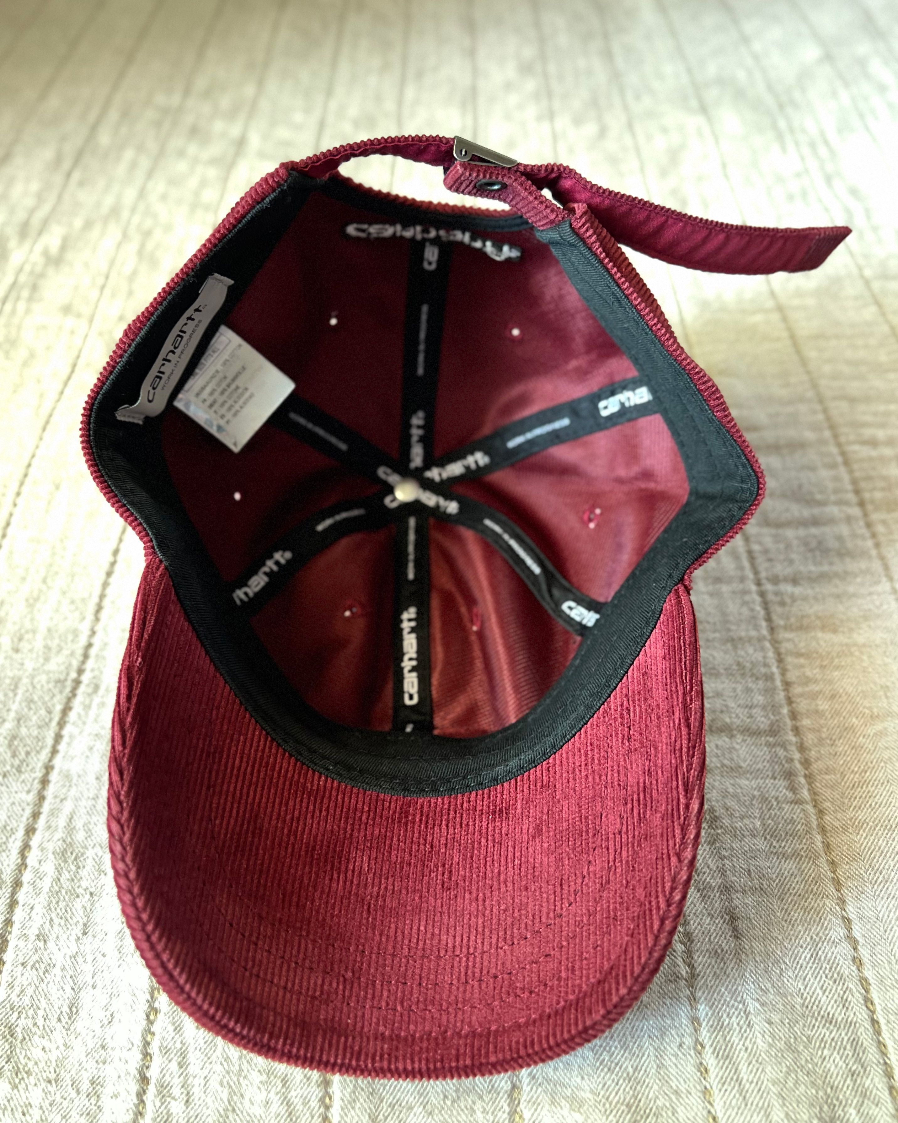 Carhartt Wip Manchester Cap Maroon Corduroy Size ONE SIZE - 4 Thumbnail