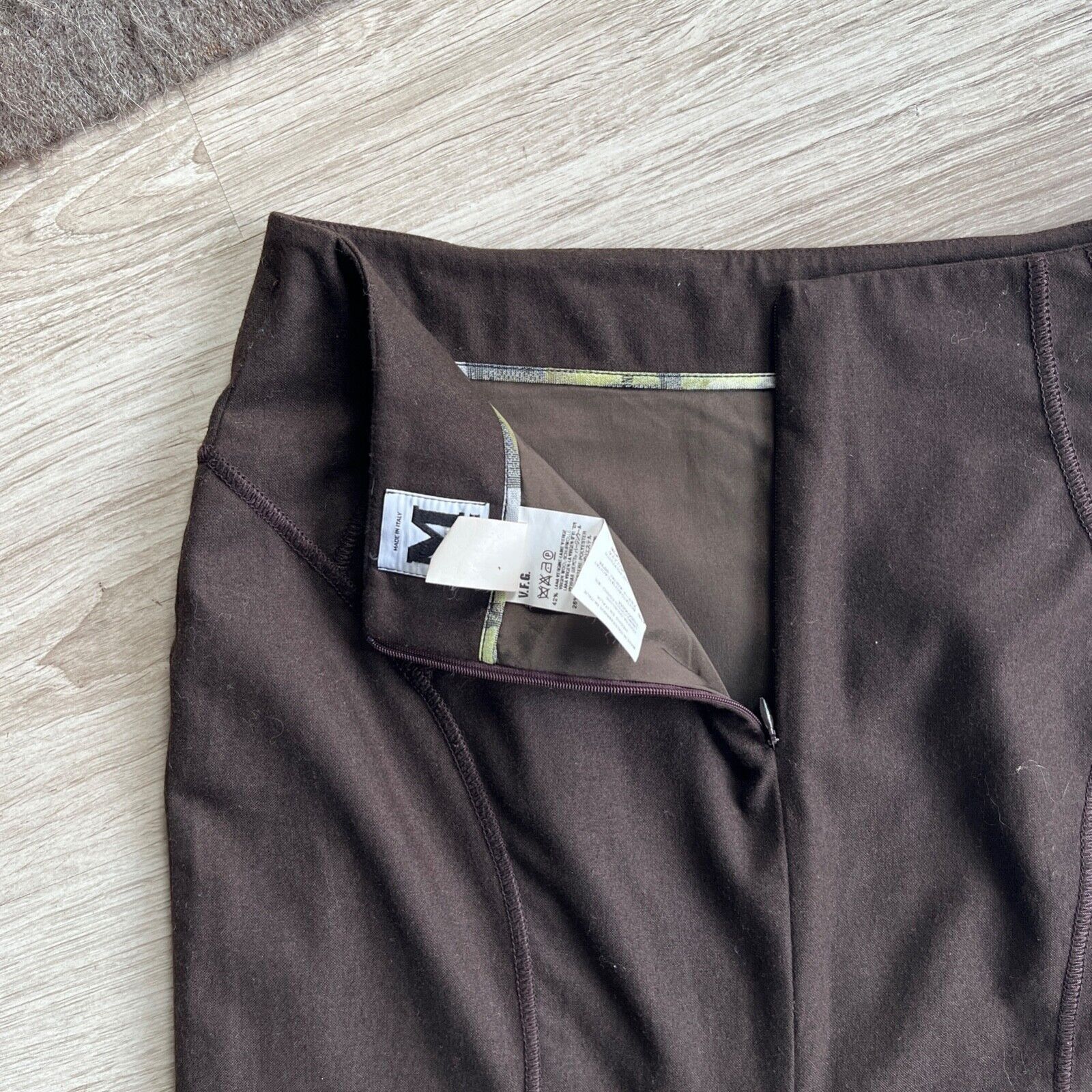 Missoni Missoni Wool Brown Pencil Skirt 8879AC Size 28" / US 6 / IT 42 - 4 Thumbnail