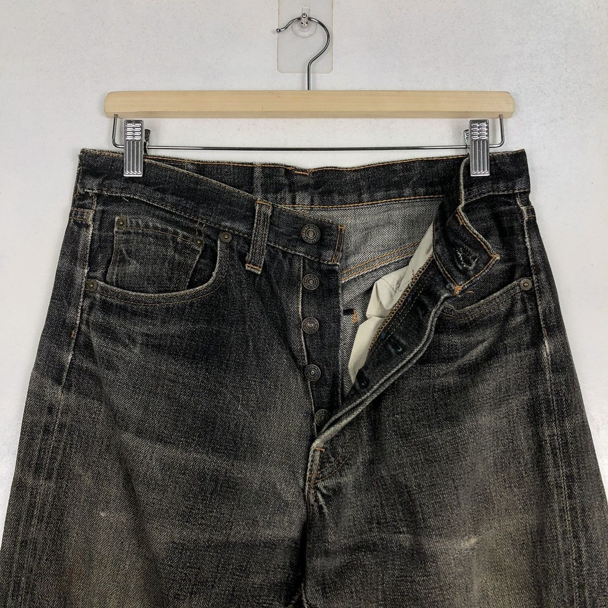 Hysteric Glamour 🔥Vtg Denime Japan Distressed Denim Jeans Punk Wear Size US 30 / EU 46 - 15 Thumbnail
