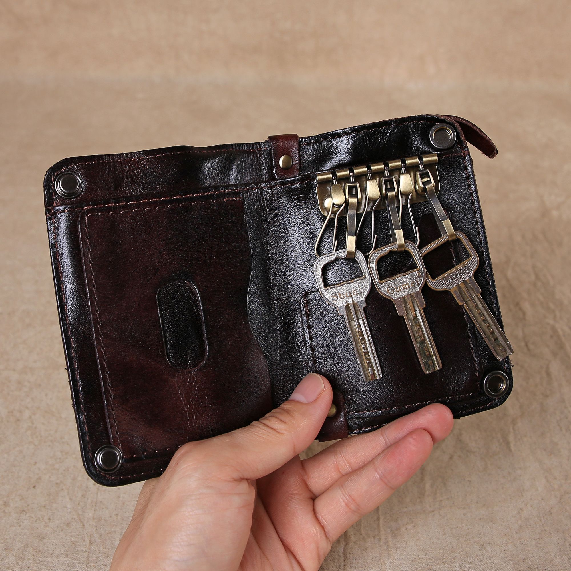 Japanese Brand Key Wallet Leather Size ONE SIZE - 6 Thumbnail