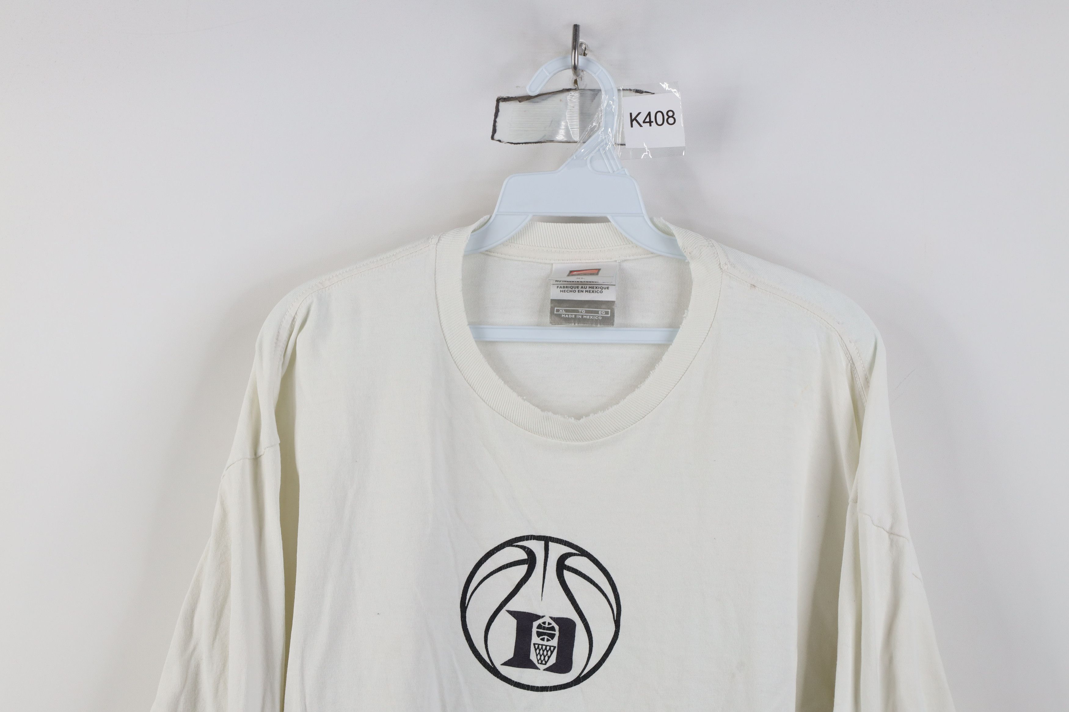 Nike Vintage Nike University Basketball Long Sleeve T-Shirt White Size US XL / EU 56 / 4 - 2 Thumbnail