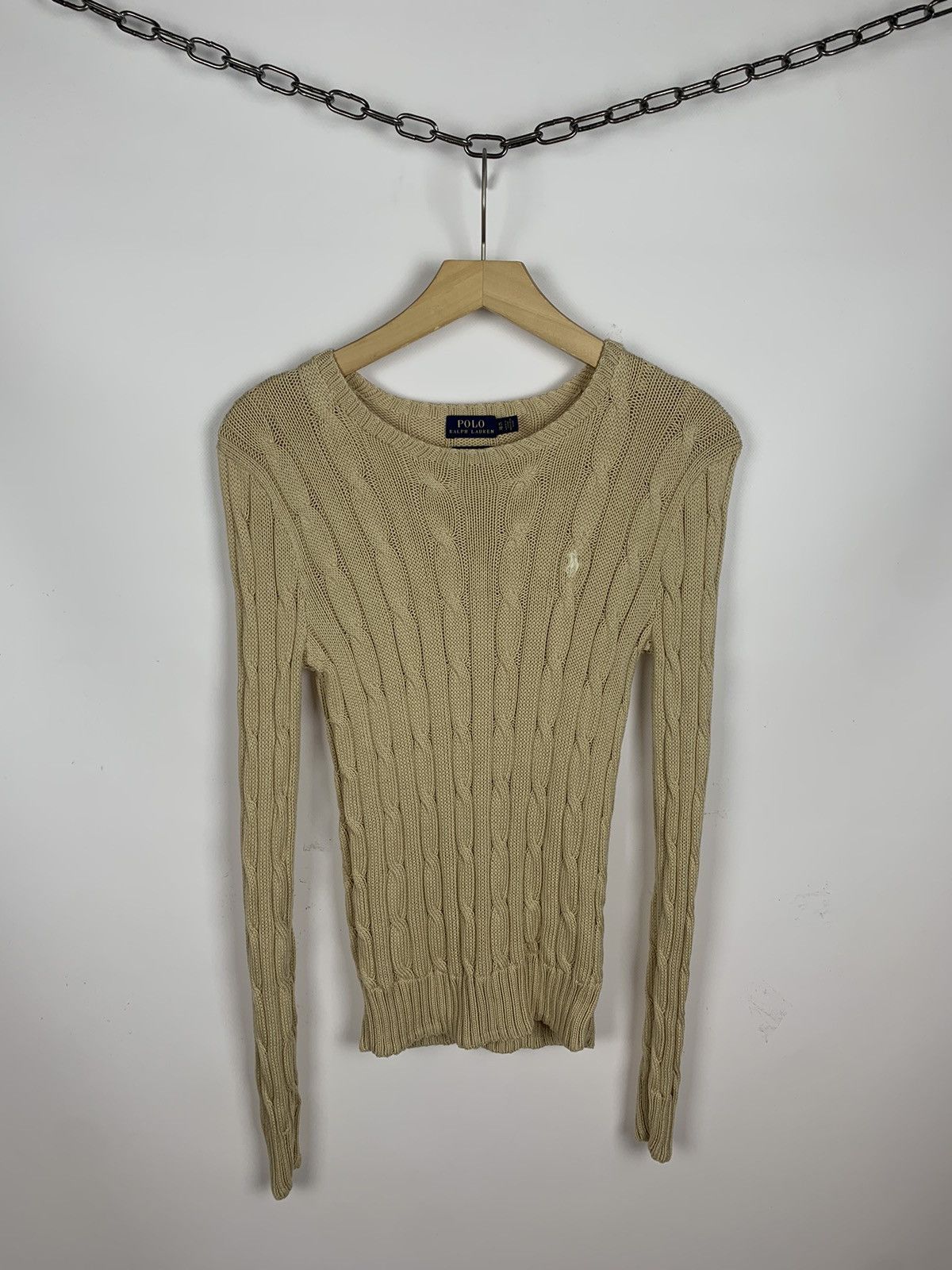 Polo Ralph Lauren Polo Ralph Lauren Cable Knit Sweater Size XS Beige Luxury Size XS / US 0-2 / IT 36-38 - 1 Thumbnail