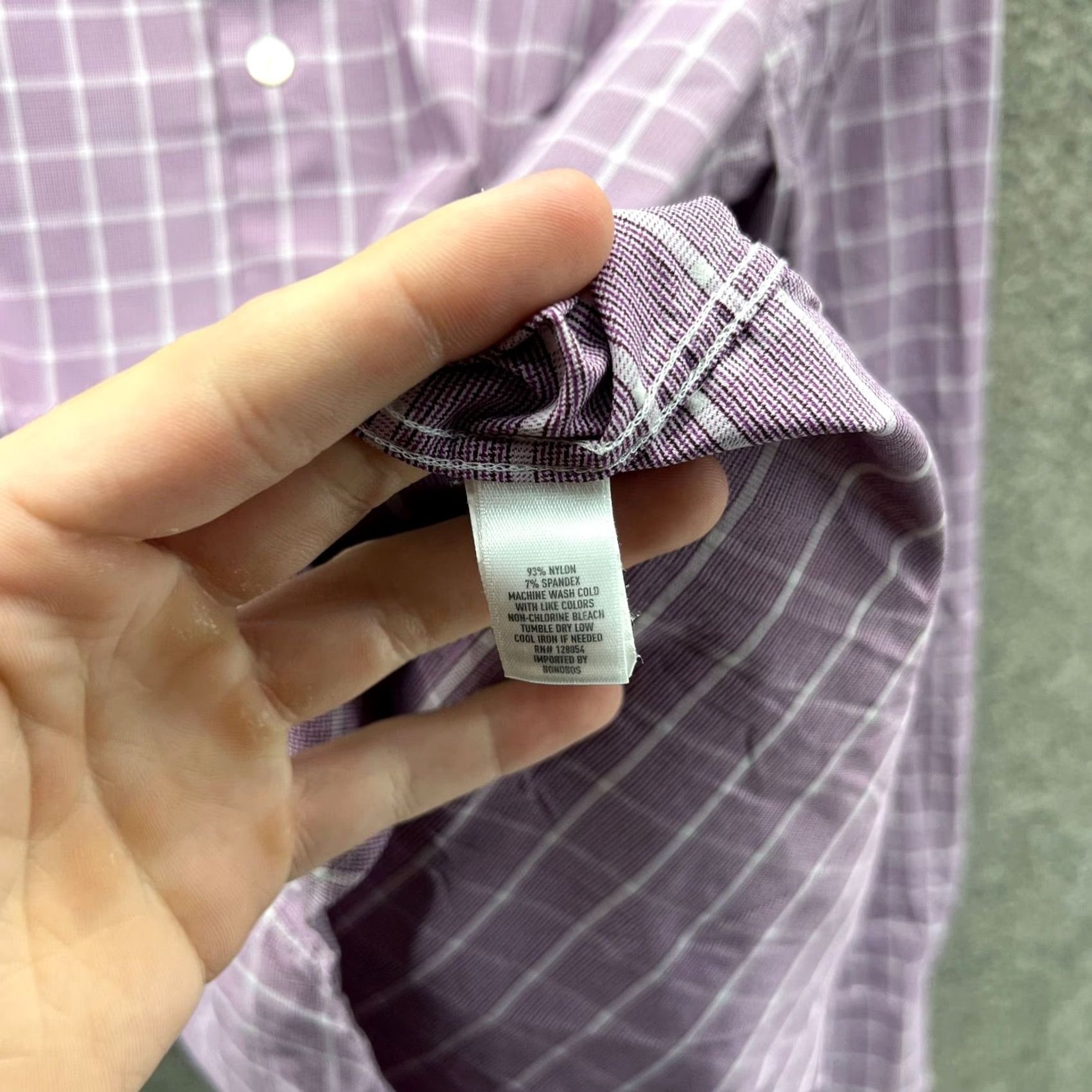 Bonobos Bonobos Shirt Mens Small Purple Button Down Slim Fit Windowpane Check Vintage Size US S / EU 44-46 / 1 - 6 Thumbnail