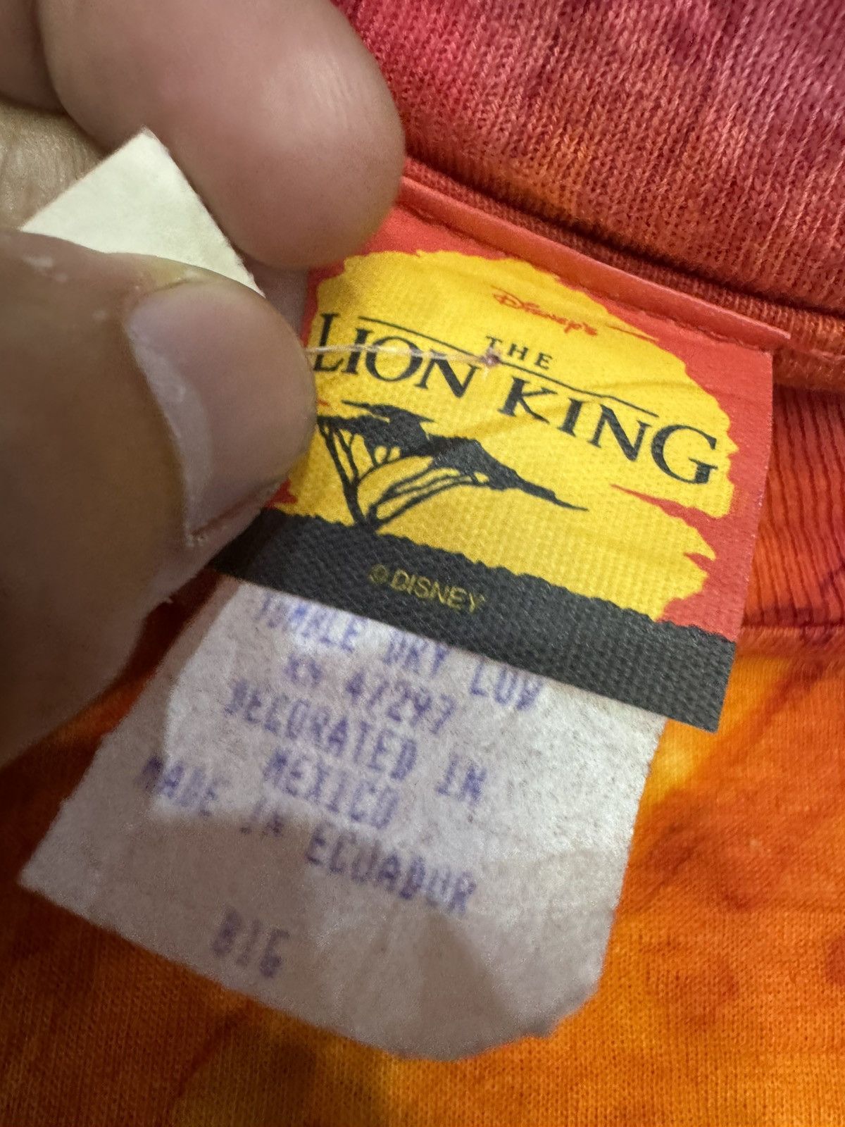 Disney VINTAGE 1990sTHE LION KING TIE DYE SHIRT Size US L / EU 52-54 / 3 - 3 Thumbnail