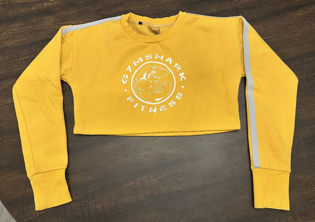 Gymshark Gymshark Women Yellow Legacy Cropped Pullover Sweater Size S Size S / US 4 / IT 40 - 1 Thumbnail