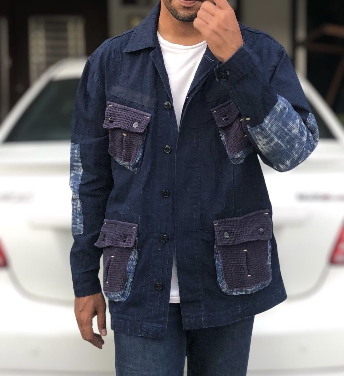 Elhaus Japanese Elhaus Coverall Kendogi Indigo Patchwork Jacket Size US L / EU 52-54 / 3 - 1 Thumbnail