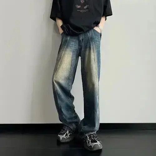 Japanese Brand Wide Leg Jeans Baggy Y2k Washed Size US 32 / EU 48 - 4 Thumbnail