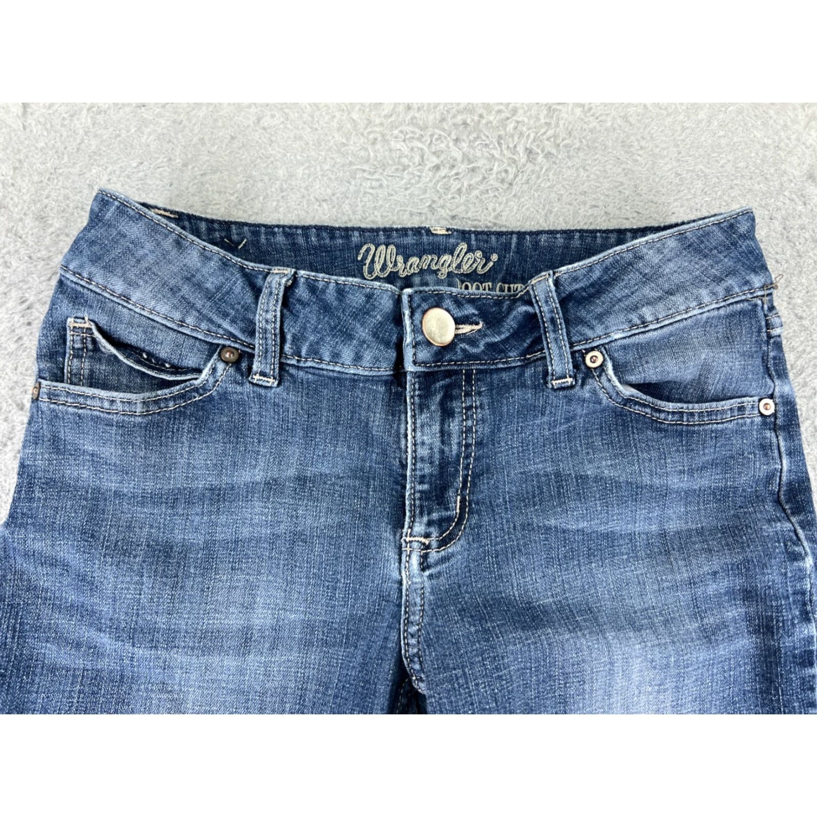 Wrangler Wrangler Jeans Women 5 Blue Denim Bootcut Embroidered Cotton Blend Western Size 27" / US 4 / IT 40 - 4 Thumbnail
