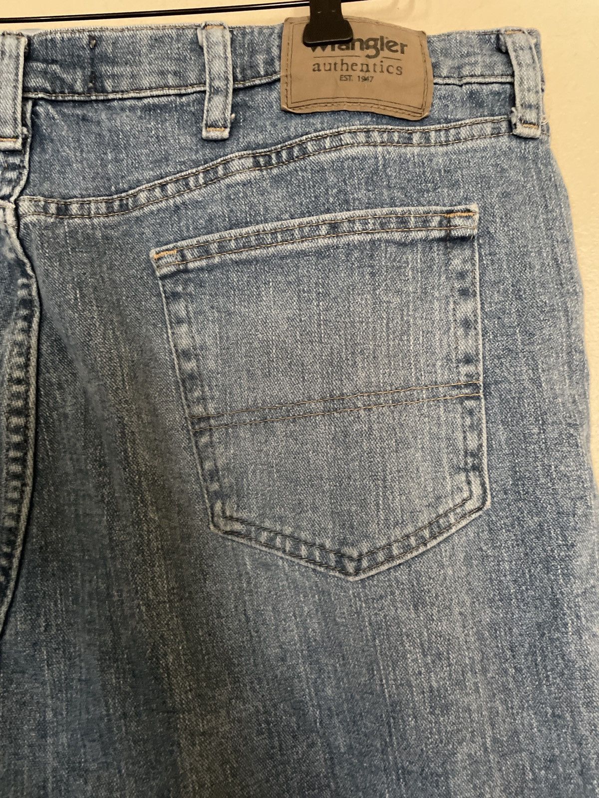 Vintage × Wrangler Wrangler Blue Jean Short 40 JORTS Denim vintage light washed Size US 40 / EU 56 - 6 Thumbnail