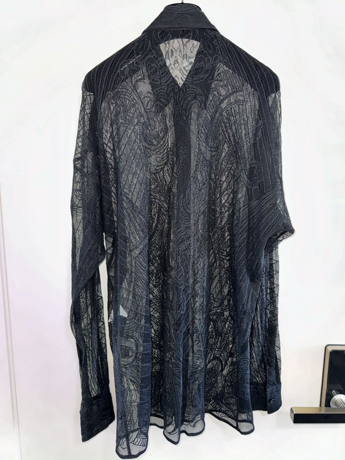Versace SS12 Runway Lace Shirt Black Medusa French Lace Sheer 38 Size US M / EU 48-50 / 2 - 6 Thumbnail
