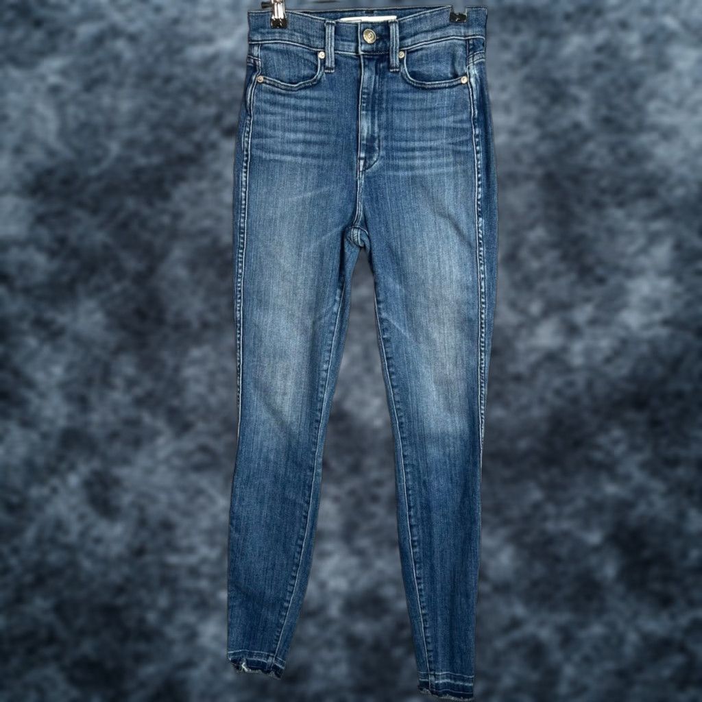 AYR AYR Jeans Adult 27 x 32 High-Waisted Skinny Blue Denim 5-Pocket Stretch Womens Size 27" / US 4 / IT 40 - 1 Thumbnail