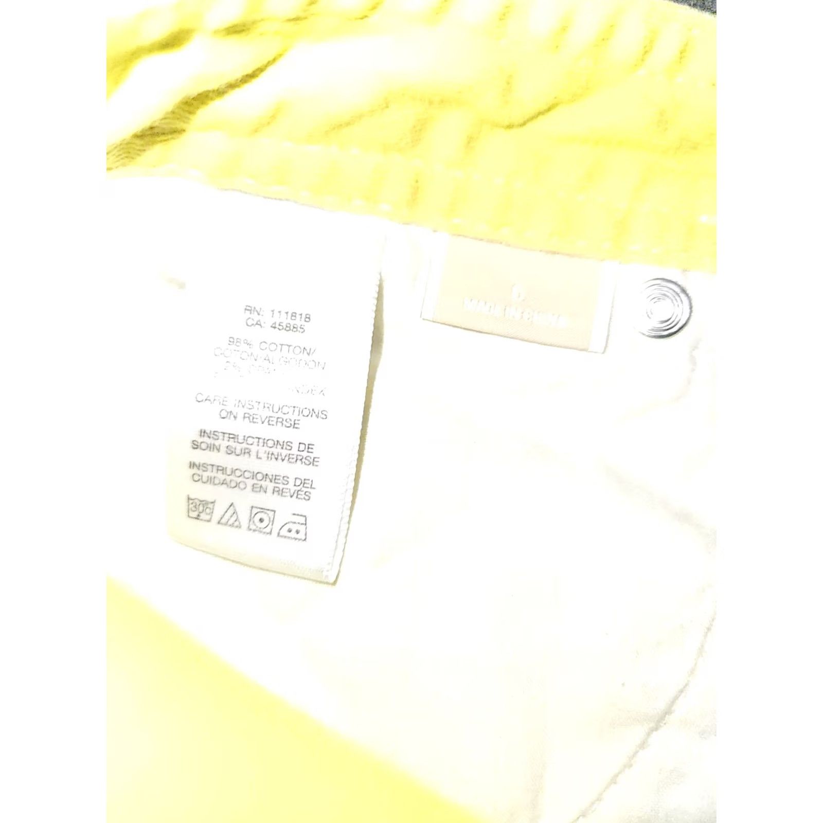 Michael Kors VINTAGE Michael Kors Slim Straight Leg Jeans Women's 6 Yellow Low Rise Stretch City Jeans Size 28" / US 6 / IT 42 - 3 Thumbnail