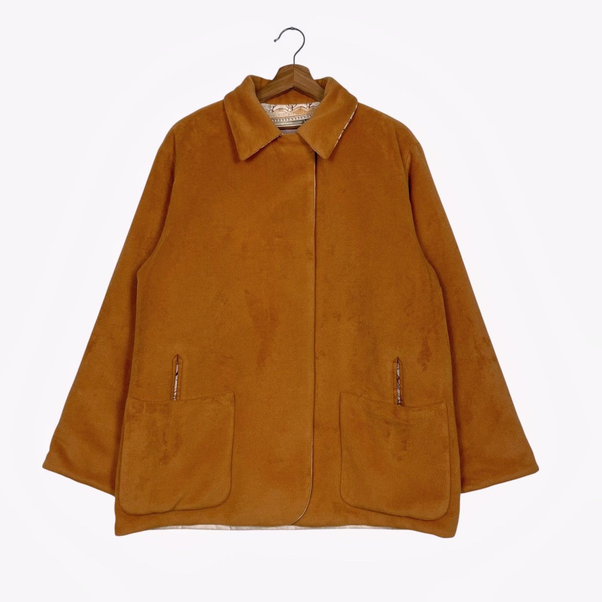 Hermes Vintage Hermes Terres Precieuses Silk Wool Reversible Jacket Size S / US 4 / IT 40 - 8 Thumbnail