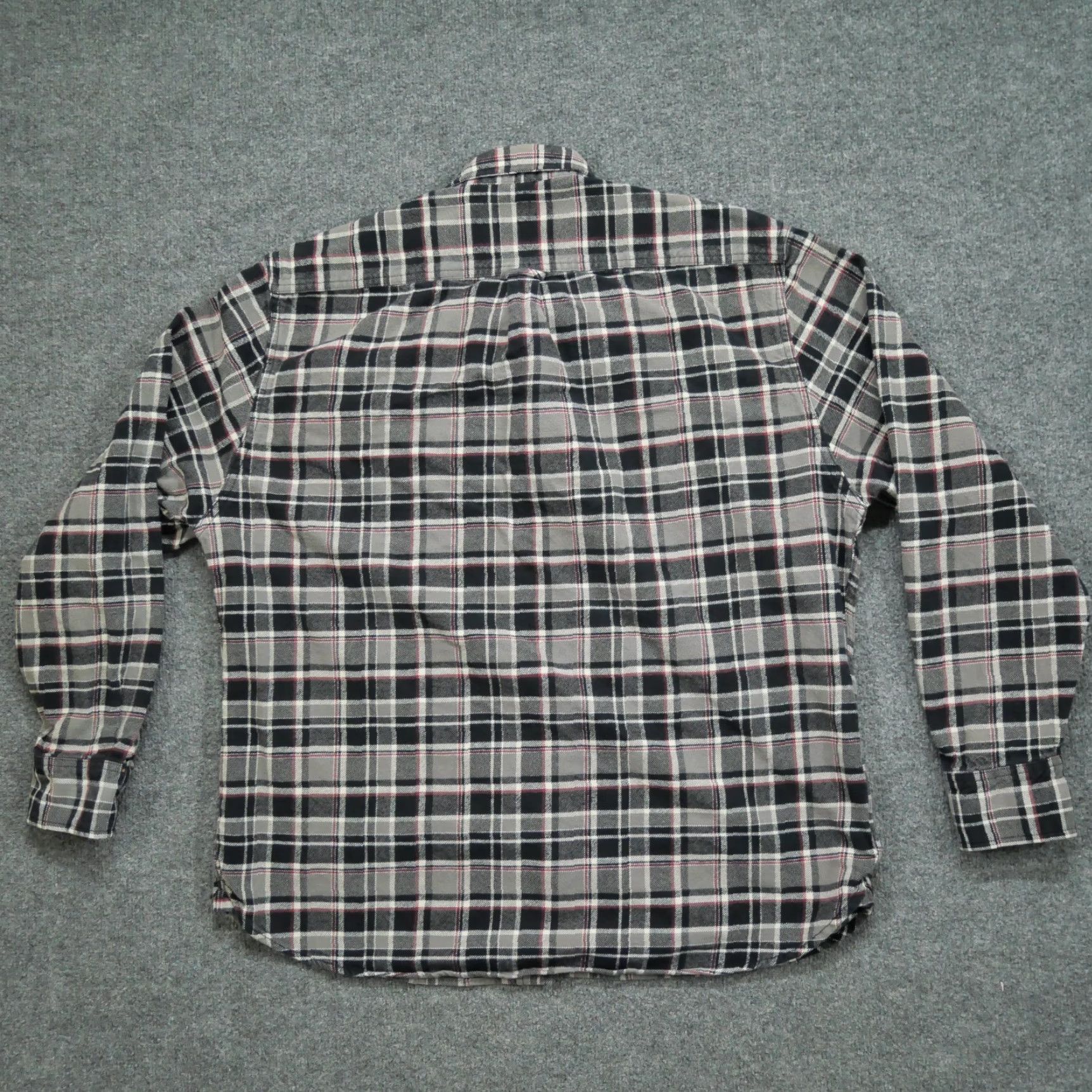 Vintage JACHS Shirt Mens XL Green Red Plaid Flannel Button-Up Workwear Cotton Classic Button-Down Pockets Size US XL / EU 56 / 4 - 7 Thumbnail