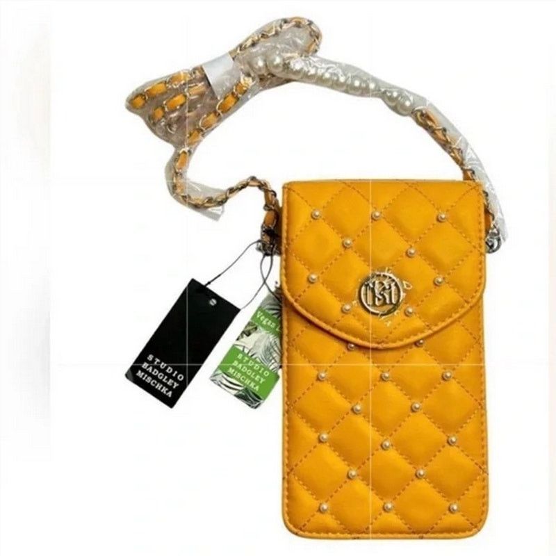 Badgley Mischka Badgley Mischka Quilted Pearl Strap Phone Crossbody NWT Size ONE SIZE - 1 Thumbnail