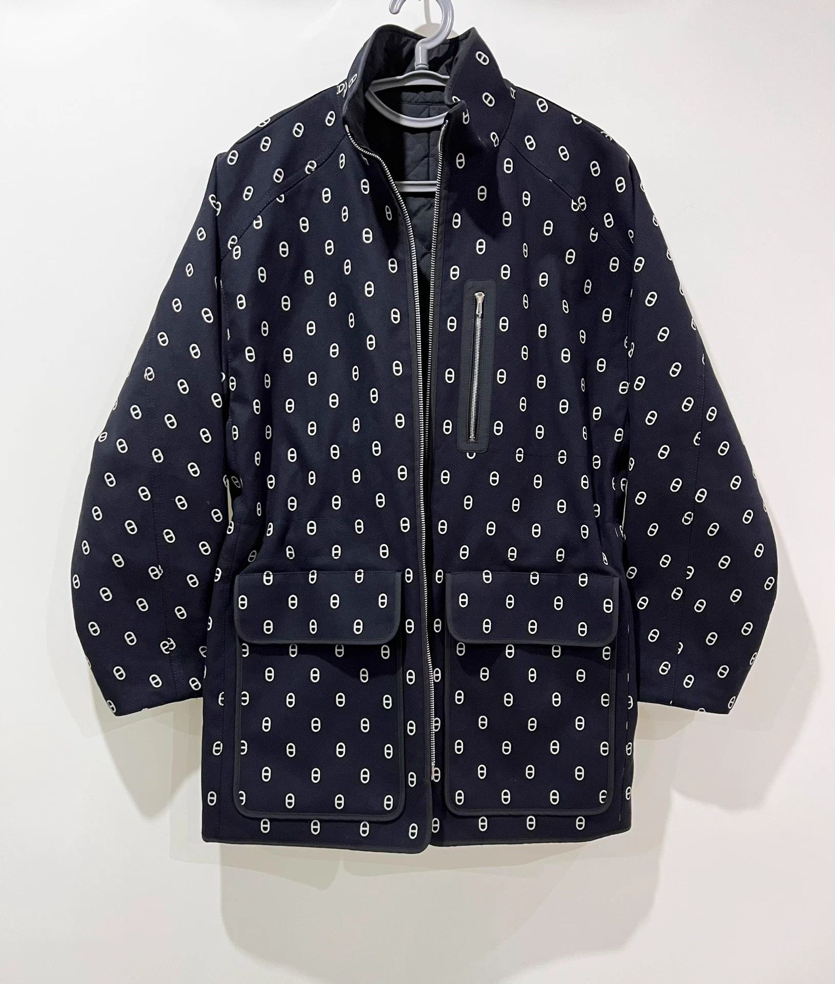 Hermes new pig nose 2-sided quilted cotton jacket