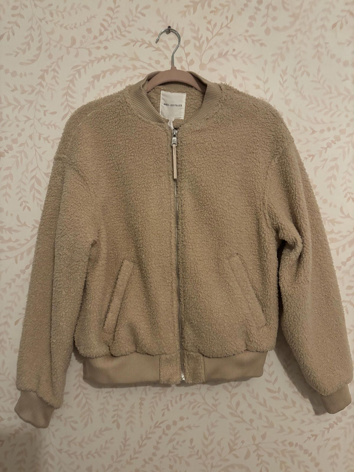 Designer Avec Les Filles Soft Sherpa Zip-Up Bomber Jacket X Size XS / US 0-2 / IT 36-38 - 1 Thumbnail