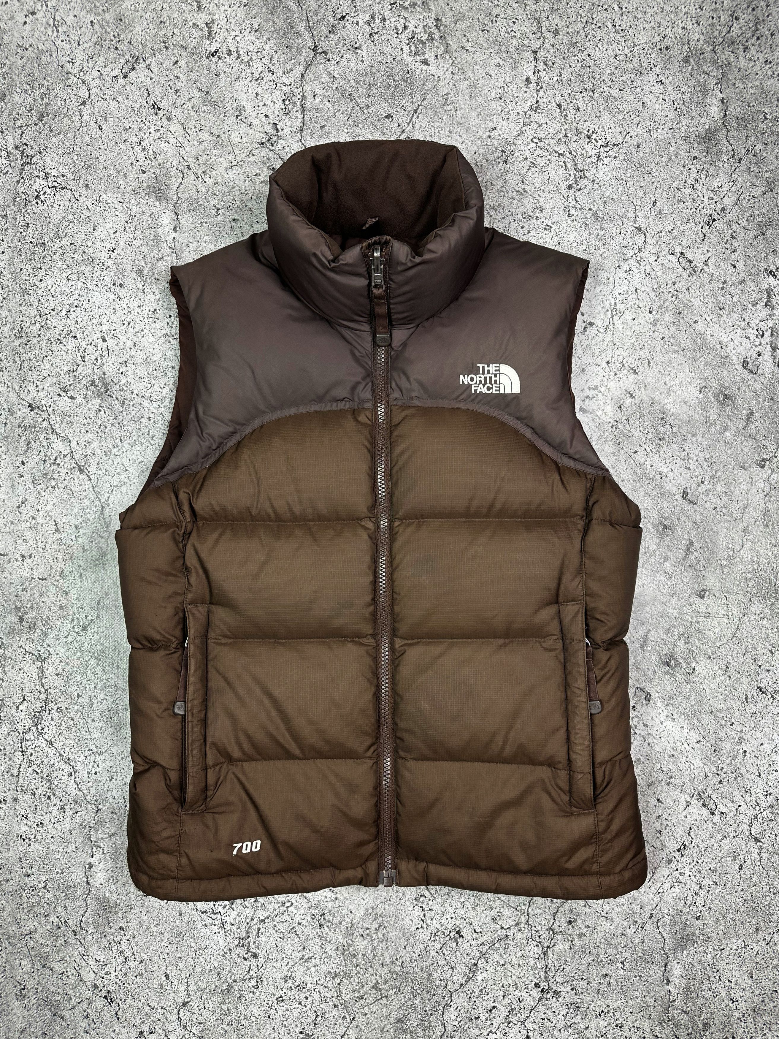 image of The North Face Vest Puffer Down Jacket 700 Vintage Usa in Brown, Women's (Size Small)