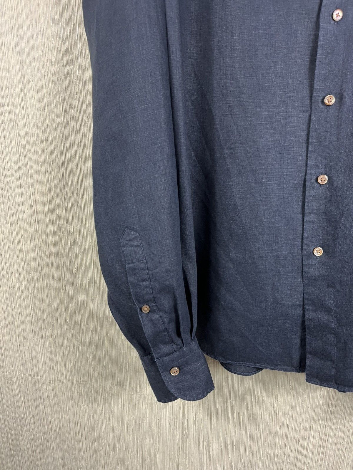 Kamakura Kamakura Maker’s shirt linen navy casual Japanese brand Size US M / EU 48-50 / 2 - 7 Thumbnail