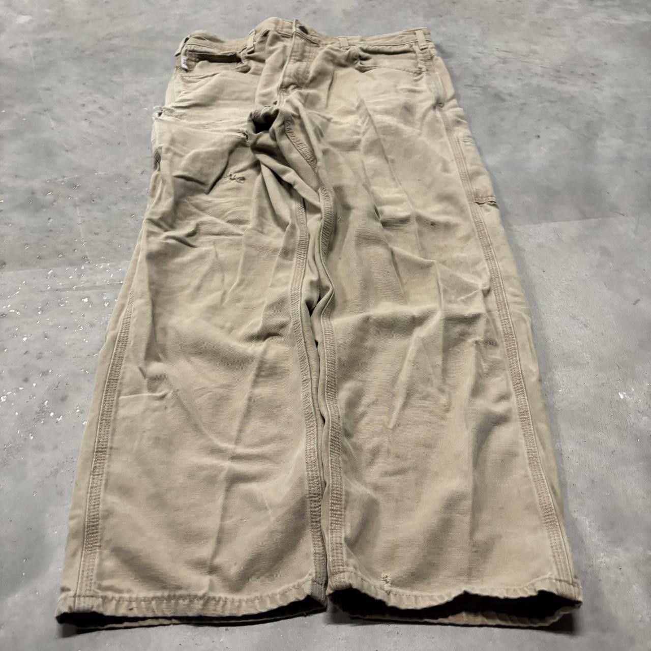 Carhartt × Vintage Crazy Vintage Y2K/2000s Khaki Tan Carhartt Streetwear Workwear Carpenter Pants! Size US 34 / EU 50 - 3 Thumbnail
