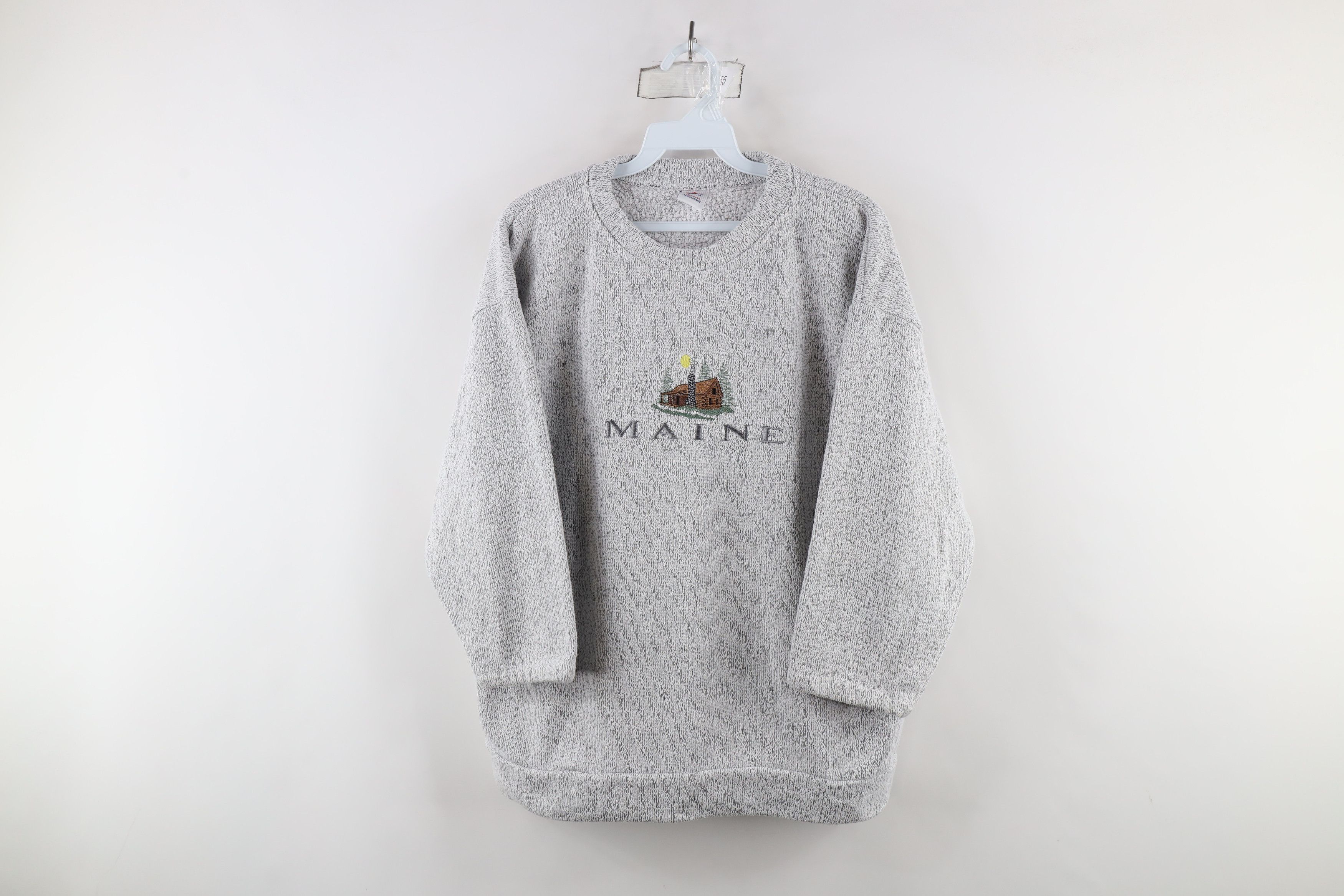 Vintage Vintage 90s Streetwear Terry Cloth Maine Cabin Sweater USA Size M / US 6-8 / IT 42-44 - 1 Thumbnail