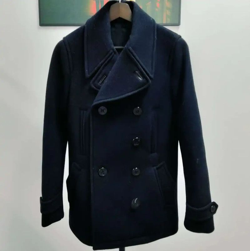 Burberry Burberry Navy Wool Men's Coat Size US L / EU 52-54 / 3 - 1 Thumbnail