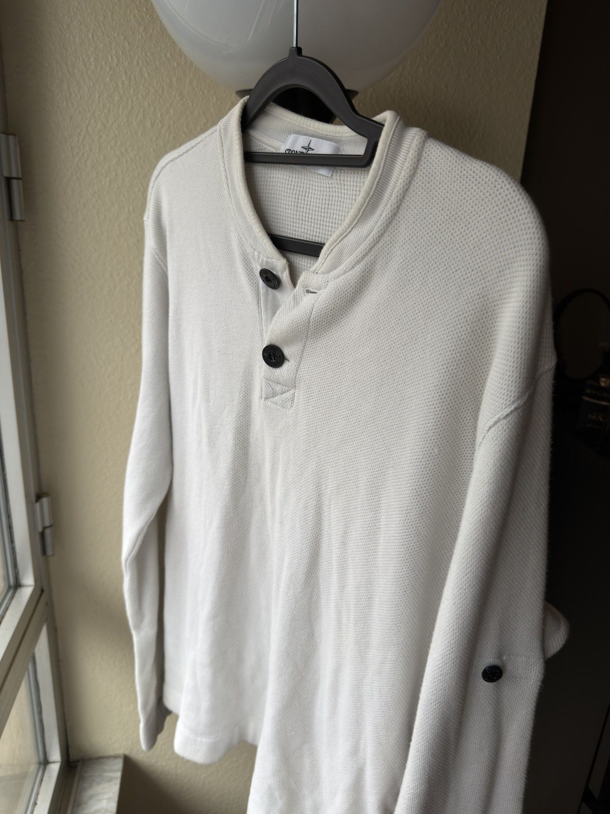 Stone Island Stone island white sweater long sleeve no path Size US L / EU 52-54 / 3 - 9 Thumbnail