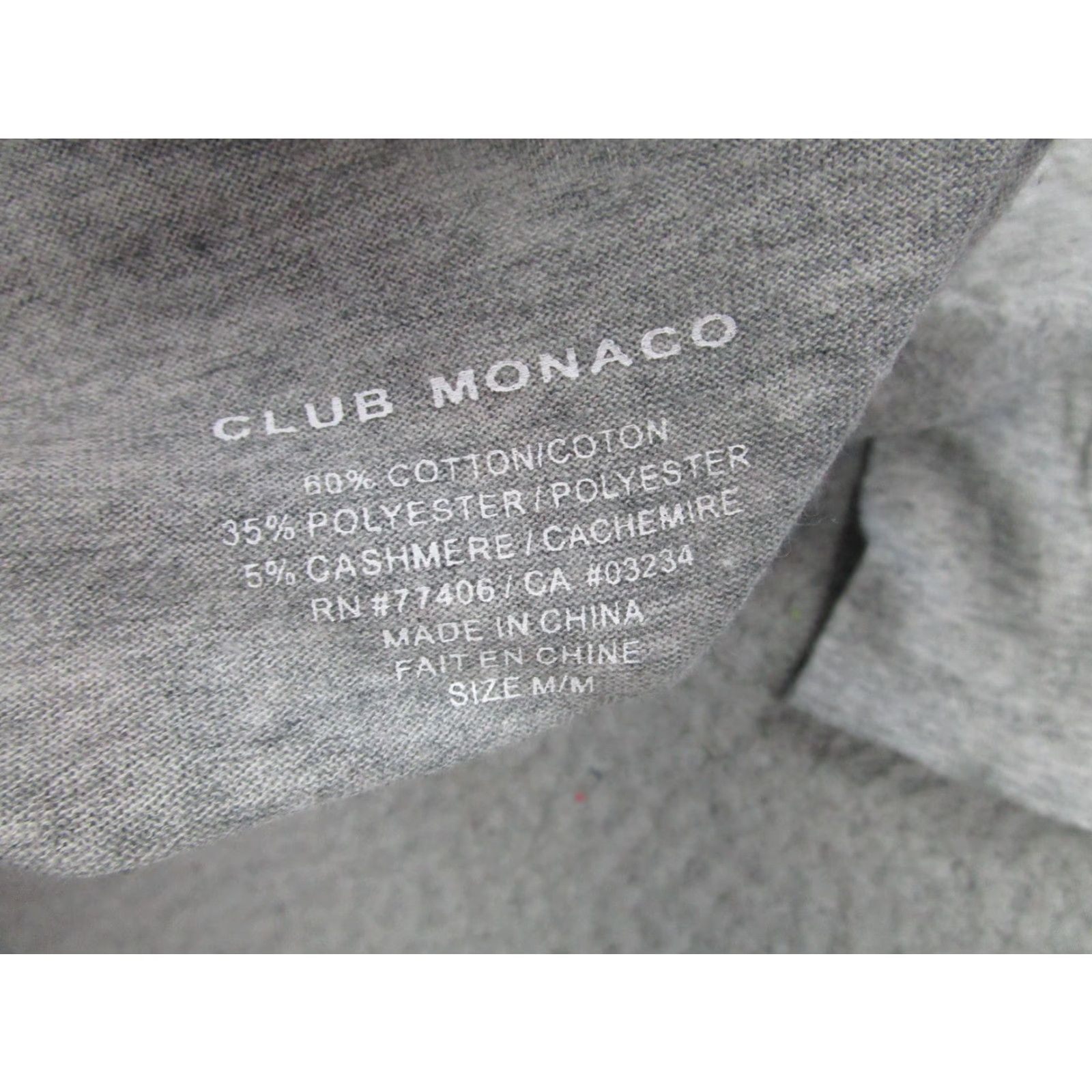 Club Monaco Club Monaco Sweater Womens Medium Gray Cotton Cashmere Turtleneck Pullover Size M / US 6-8 / IT 42-44 - 6 Thumbnail