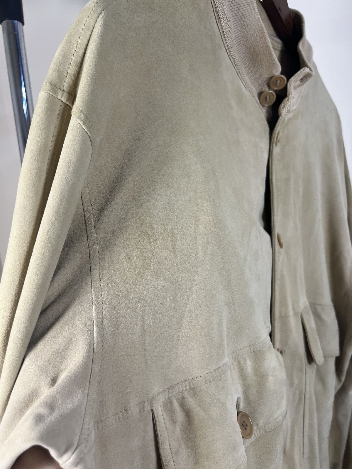 Ermenegildo Zegna Zegna Vintage Suede Leather Jacket Beige Men's Italy Size US L / EU 52-54 / 3 - 4 Thumbnail