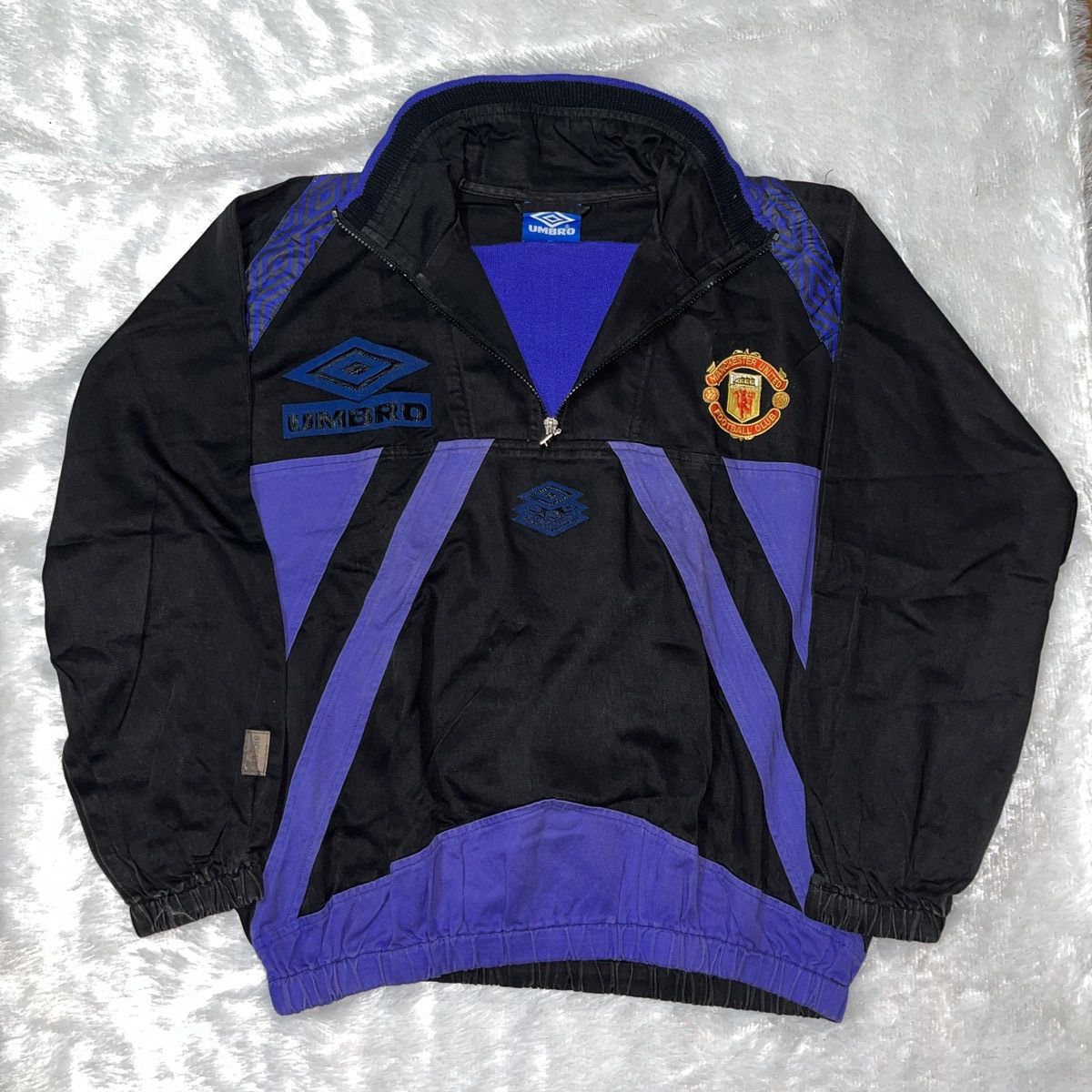 Umbro 1996-97 Manchester United Zip Drill Top XL Size US L / EU 52-54 / 3 - 1 Thumbnail
