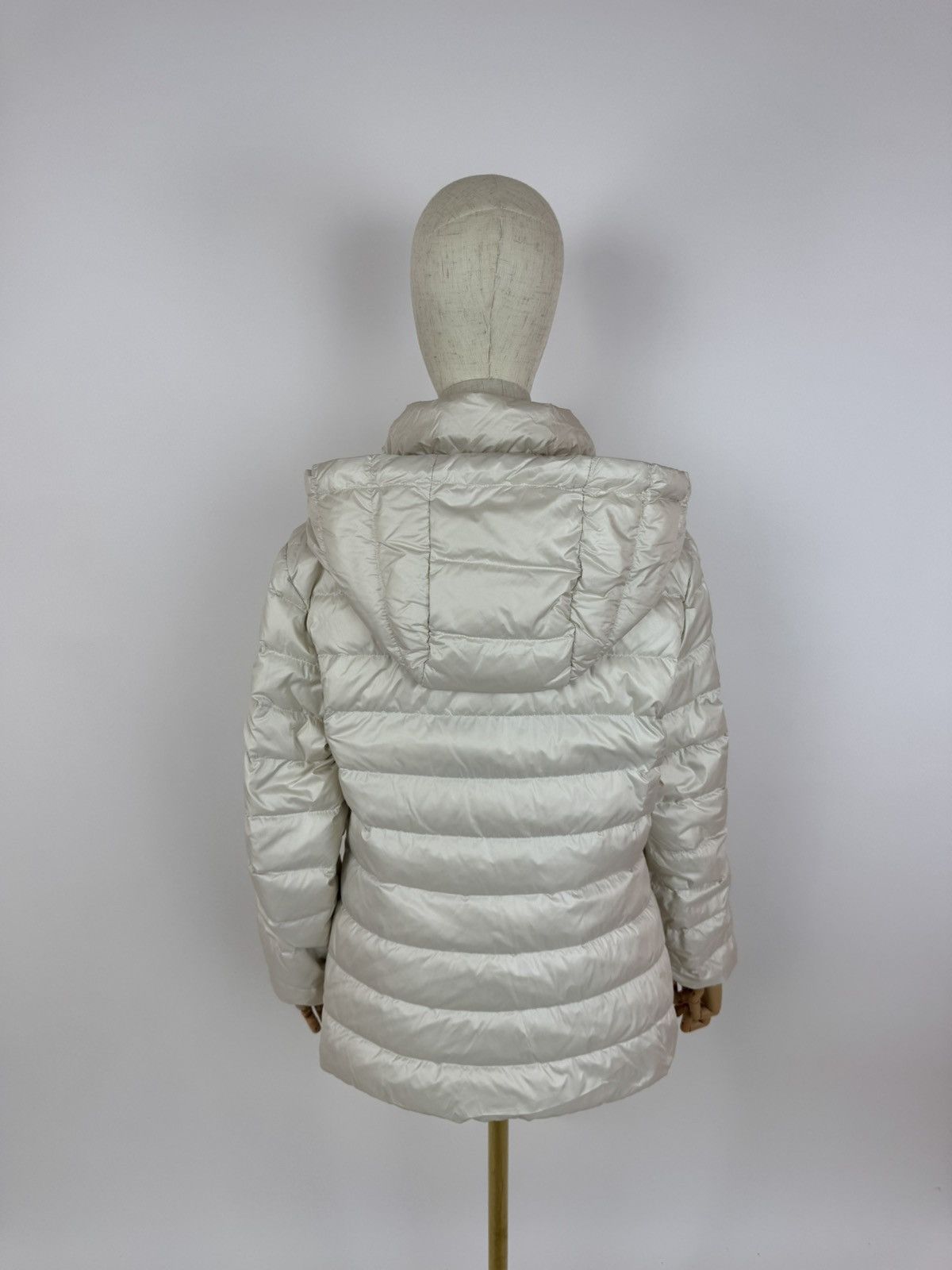 Massimo Dutti Massimo Dutti Puffer Jacket Micro Down White JKT Womens Size S / US 4 / IT 40 - 7 Thumbnail