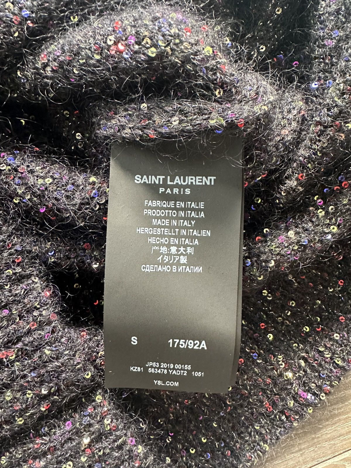 Saint Laurent Paris Saint Laurent Sparkle Mohair Sweater Size US S / EU 44-46 / 1 - 5 Thumbnail
