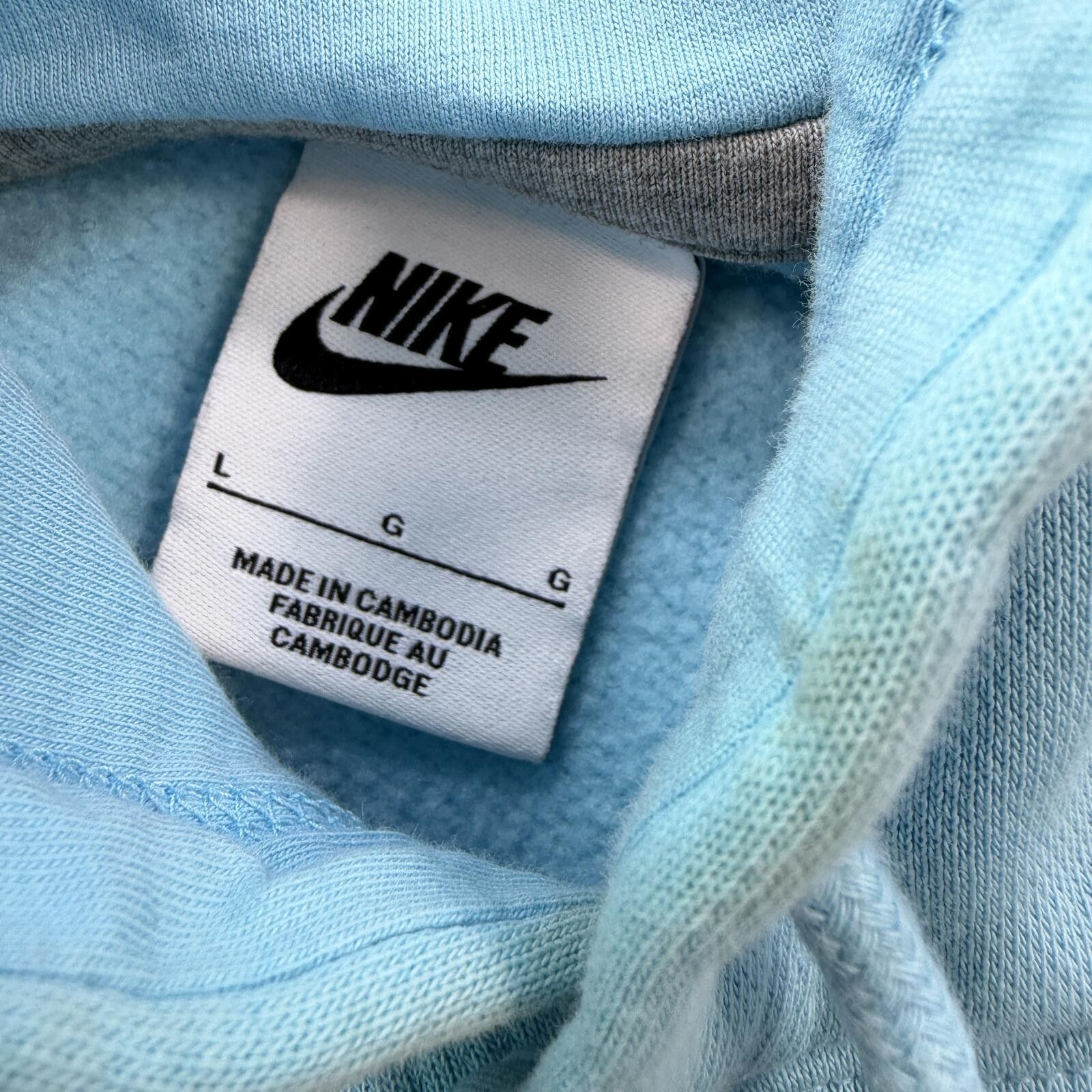 Nike Nike Mini Swoosh Hoodie Light Blue Pullover Sweatshirt L Size US L / EU 52-54 / 3 - 3 Thumbnail
