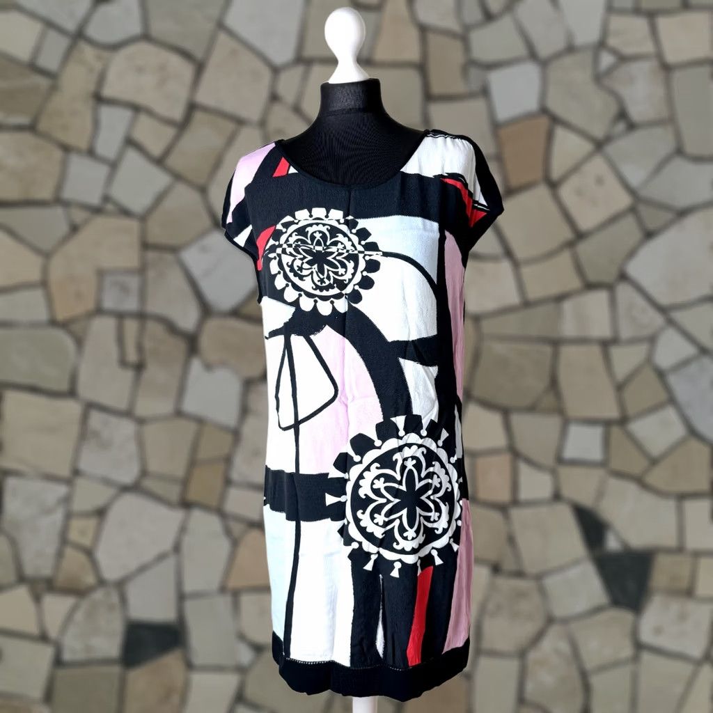 Desigual Desigual Christian Lacroix Womens Dress A-Line Black Knee Length Size 40 Size S / US 4 / IT 40 - 1 Thumbnail