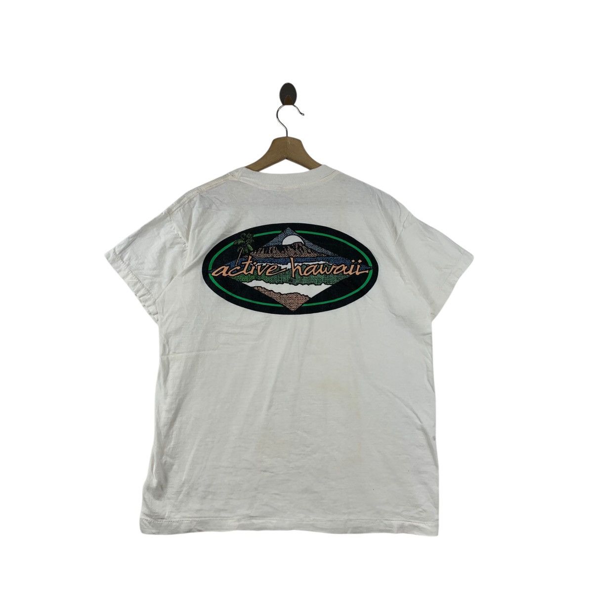 Vintage Vintage 90’ MALIBU ACTIVE HAWAII Surf Volcano Tee Shirt Size M / US 6-8 / IT 42-44 - 6 Thumbnail