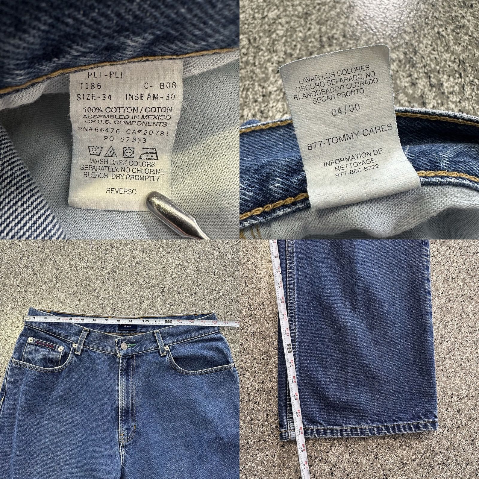 Tommy Hilfiger Tommy Hilfiger Jeans Mens 32x32 Blue Denim 5-Pocket Relaxed Straight Vintage Y2K 00s Baseball Era Style Mens Size US 32 / EU 48 - 8 Thumbnail