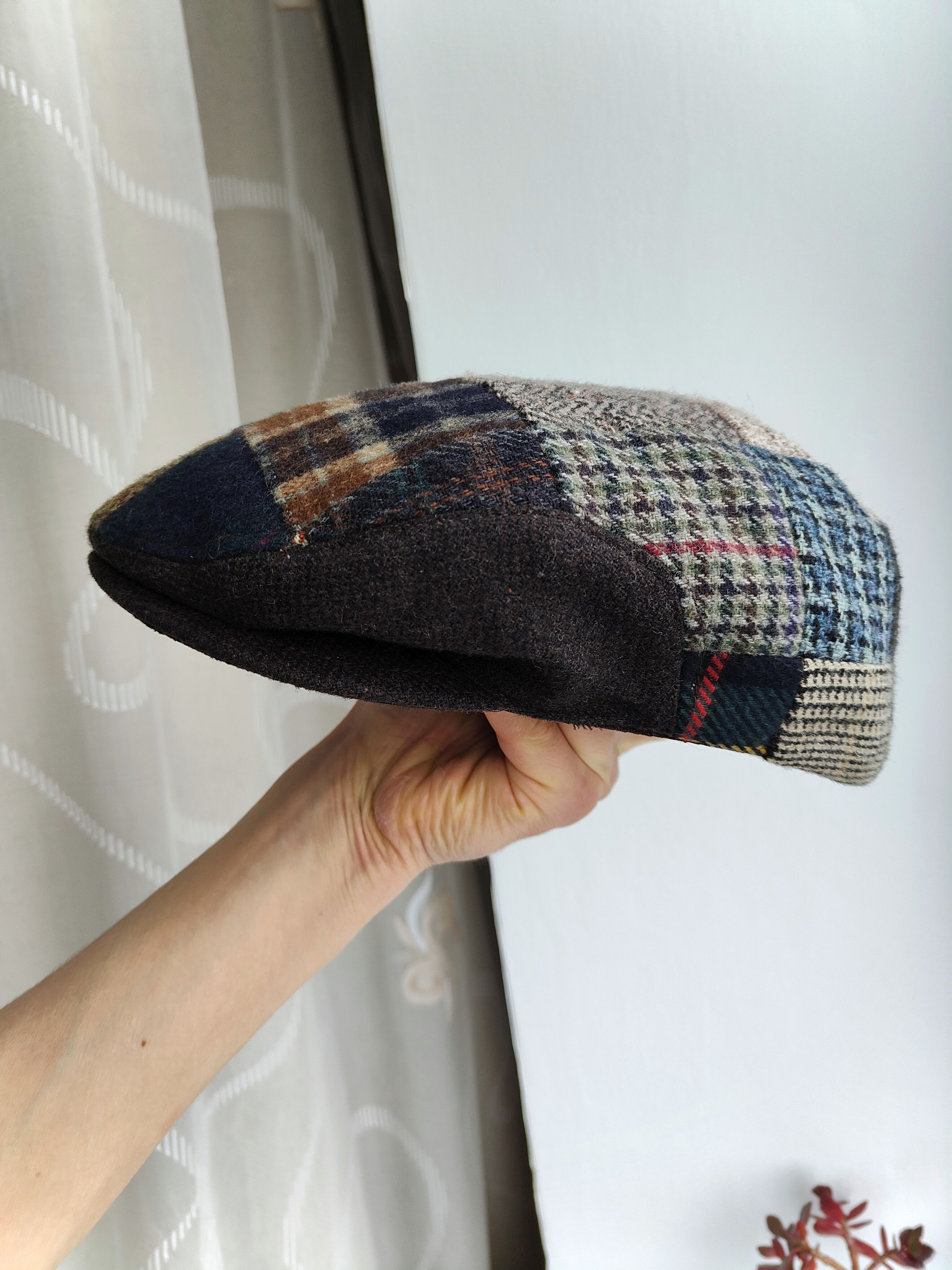 Harris Tweed Woolen Flat Cap Framar by Seifter Hats Italy Newsboy Baker Size ONE SIZE - 4 Thumbnail