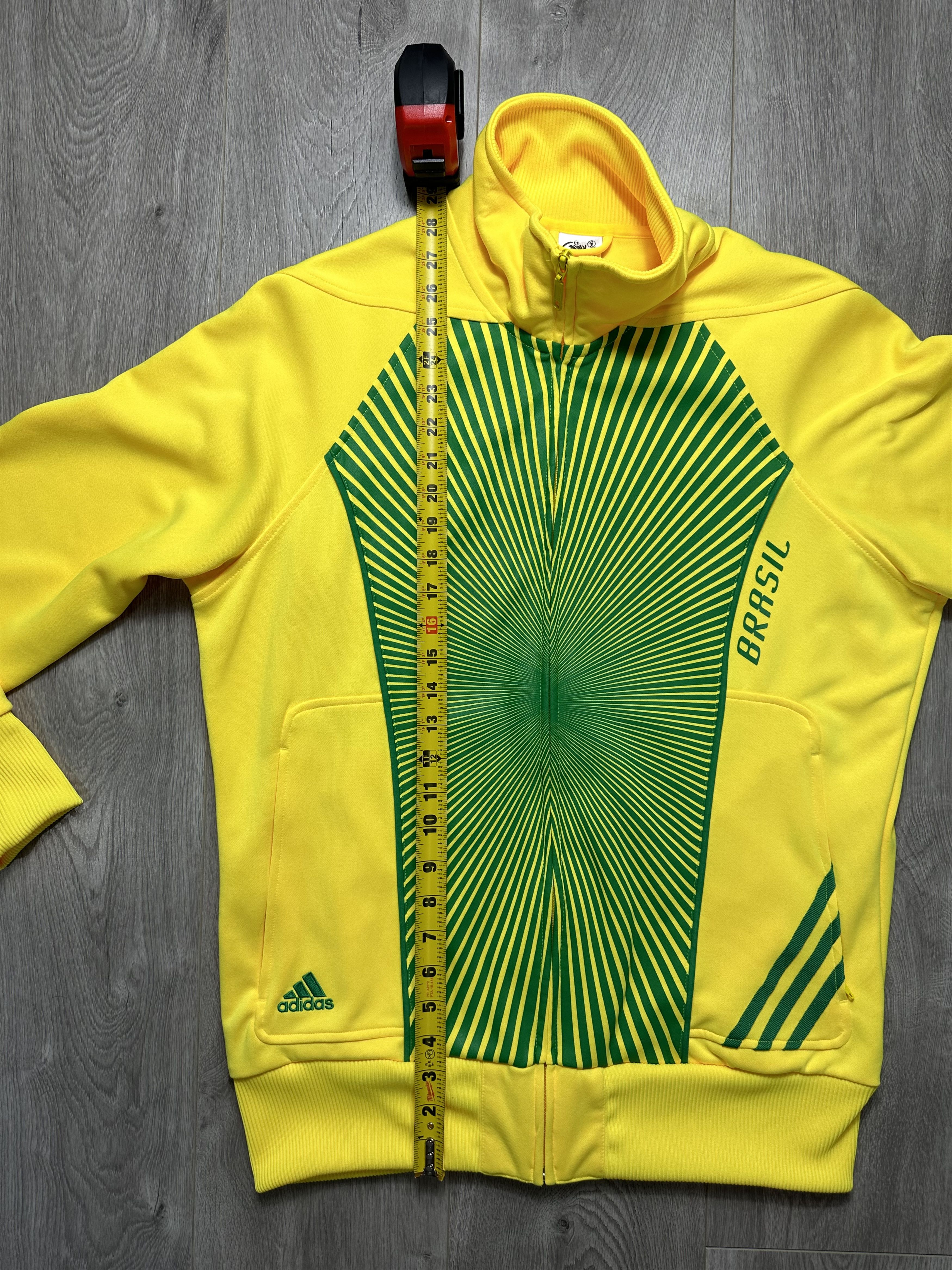 Adidas Adidas Brazil National Team 2010 World Cup Warm Up Jacket Size US L / EU 52-54 / 3 - 15 Thumbnail