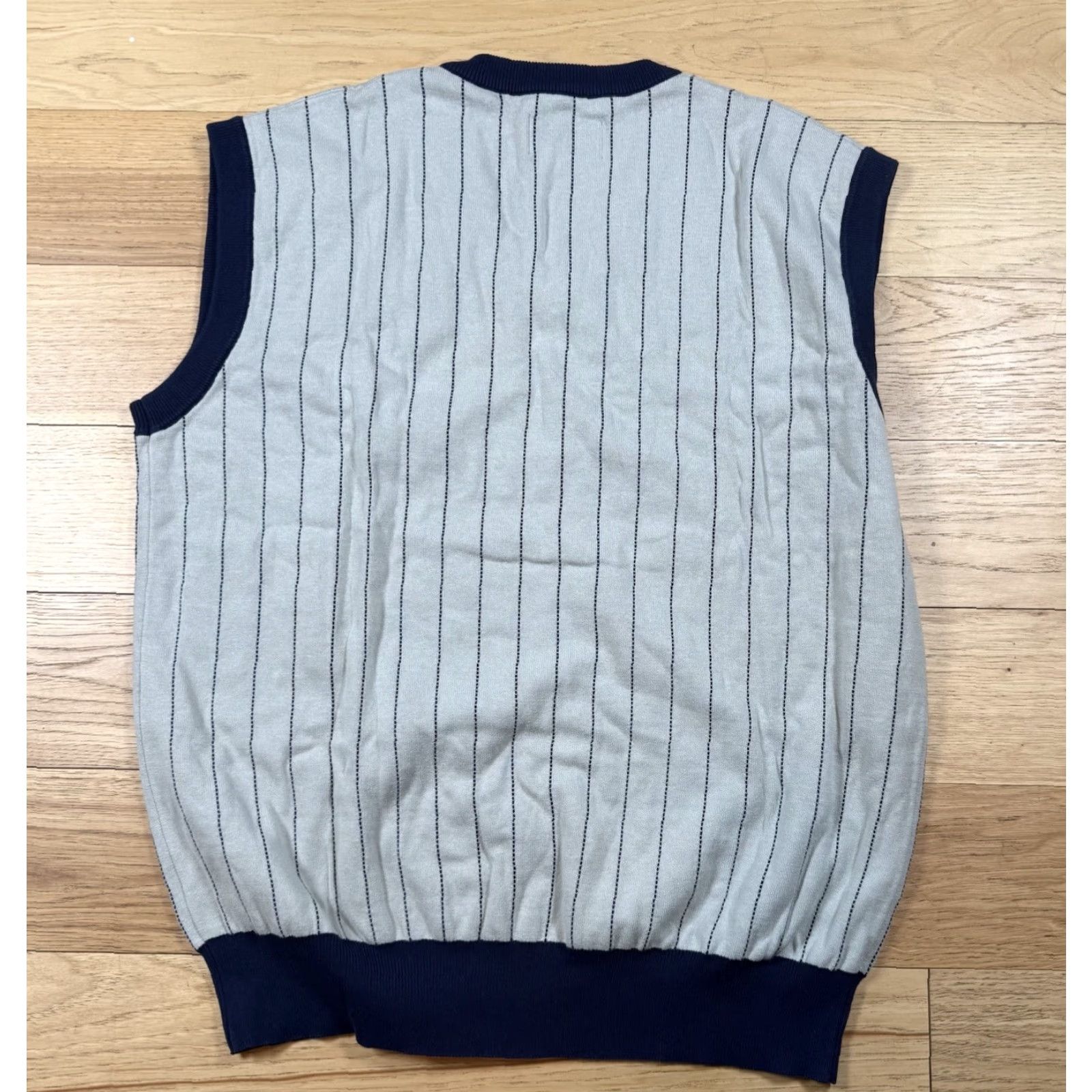 Vintage Bogey Boys Sweater Vest Mens Small Gray Navy Pinstripe Golf NWOT Size US S / EU 44-46 / 1 - 5 Thumbnail