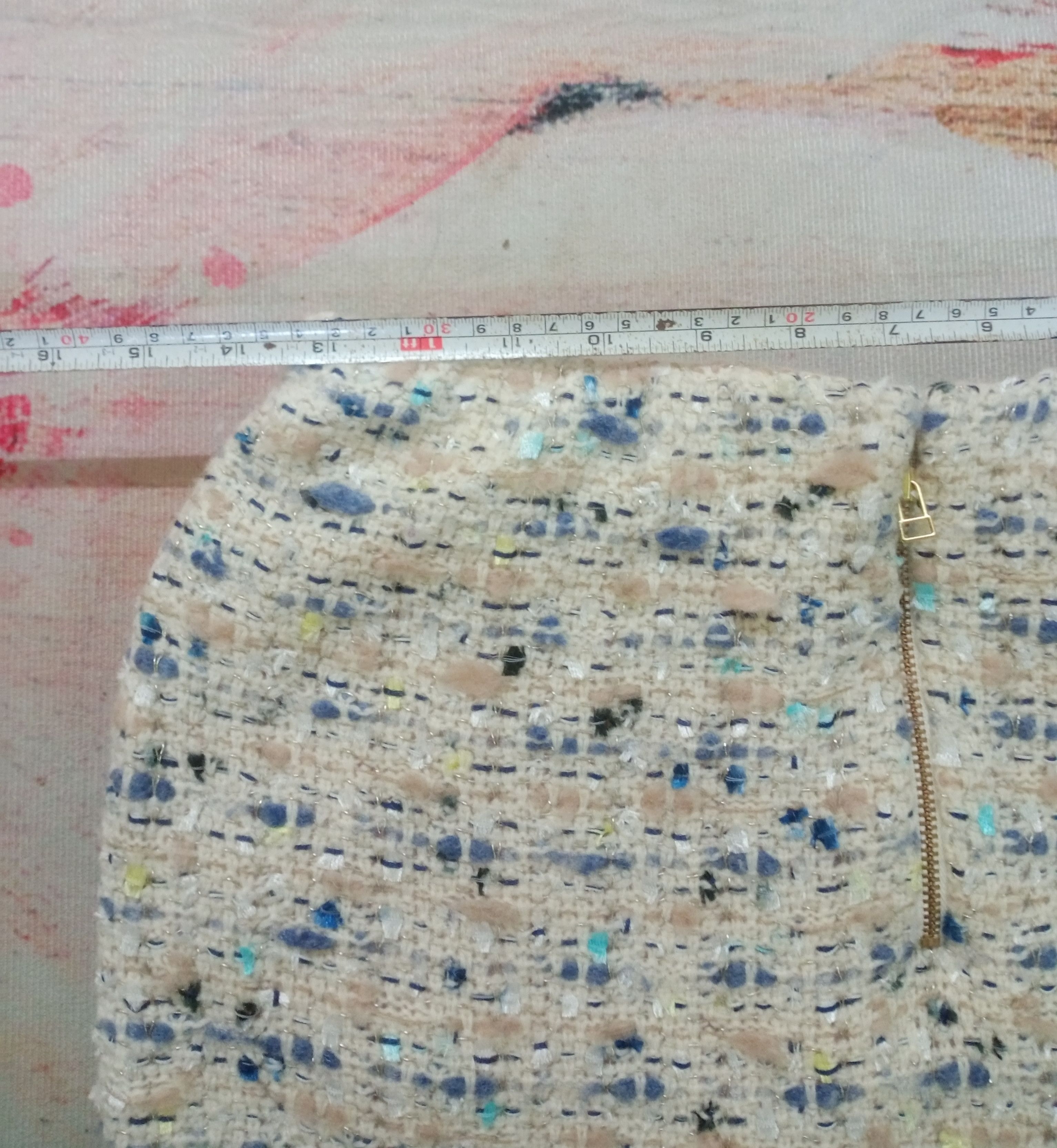 Japanese Brand × Vintage Rare Iconic COOHEM x Yonetomi Tweed Skirts Size 27" / US 4 / IT 40 - 5 Thumbnail