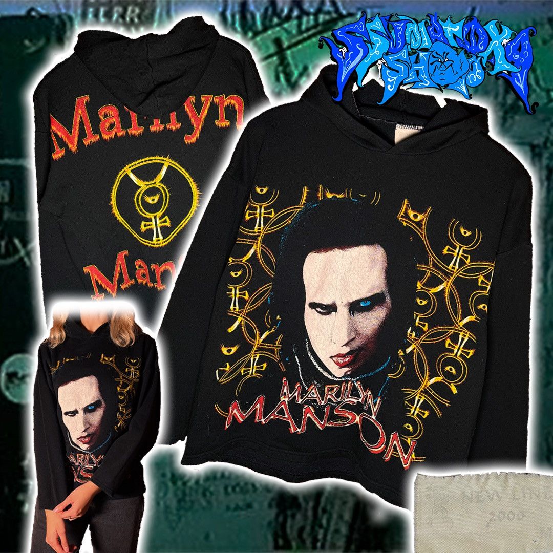 Band Tees Rarest Marilyn Manson merch hoodie from 2000🧛🏻‍♂️ Size US M / EU 48-50 / 2 - 1 Thumbnail