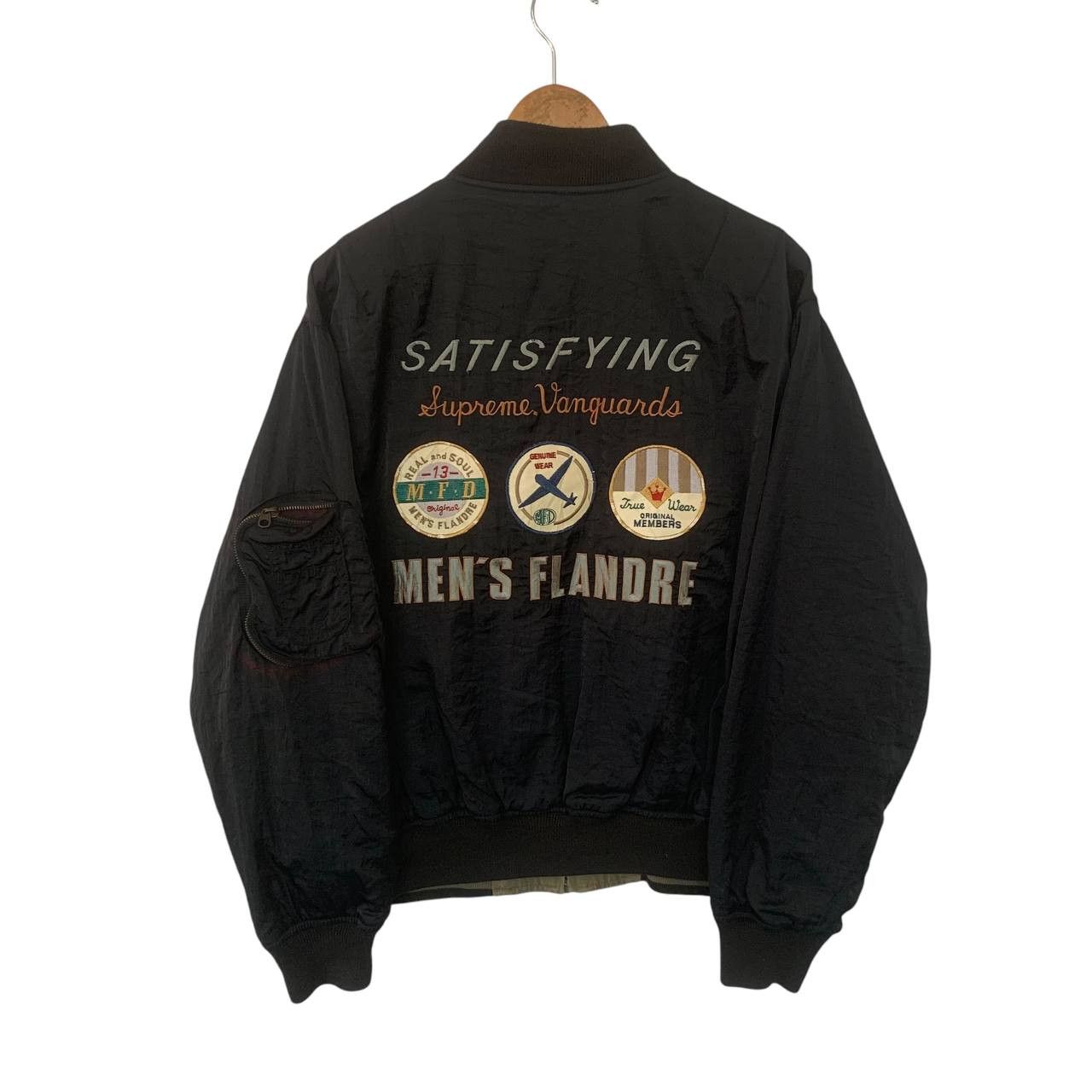 Vintage Vintage Reversible Flandre Sweater Flight Army Bomber Jacket Size US M / EU 48-50 / 2 - 1 Thumbnail