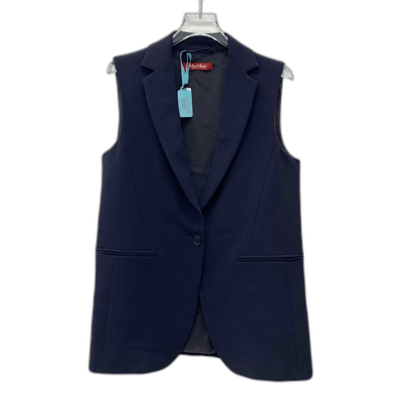 Max Mara Maxmara Sleeveless Suit Vest in Dark Blue Size US S / EU 44-46 / 1 - 1 Thumbnail