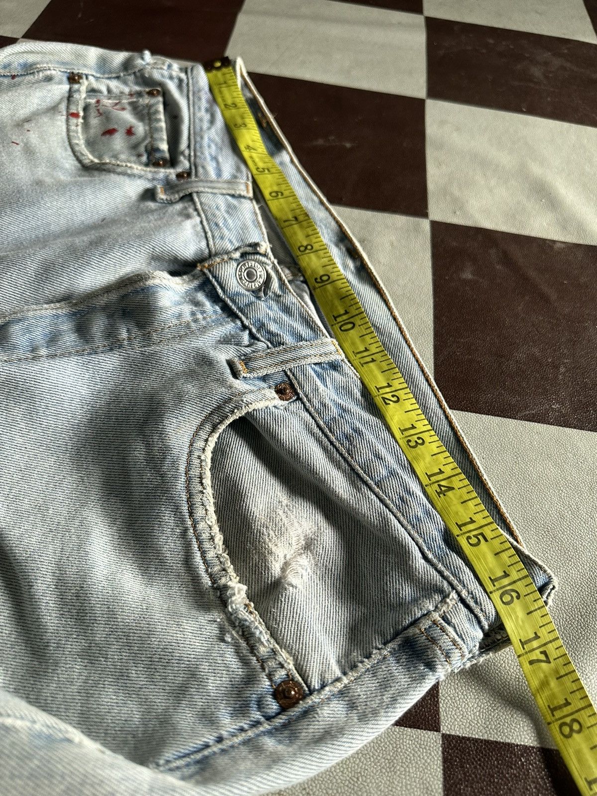 Levi's Vintage 90s Levi’s 501 custom paint denim jeans Size US 32 / EU 48 - 13 Thumbnail