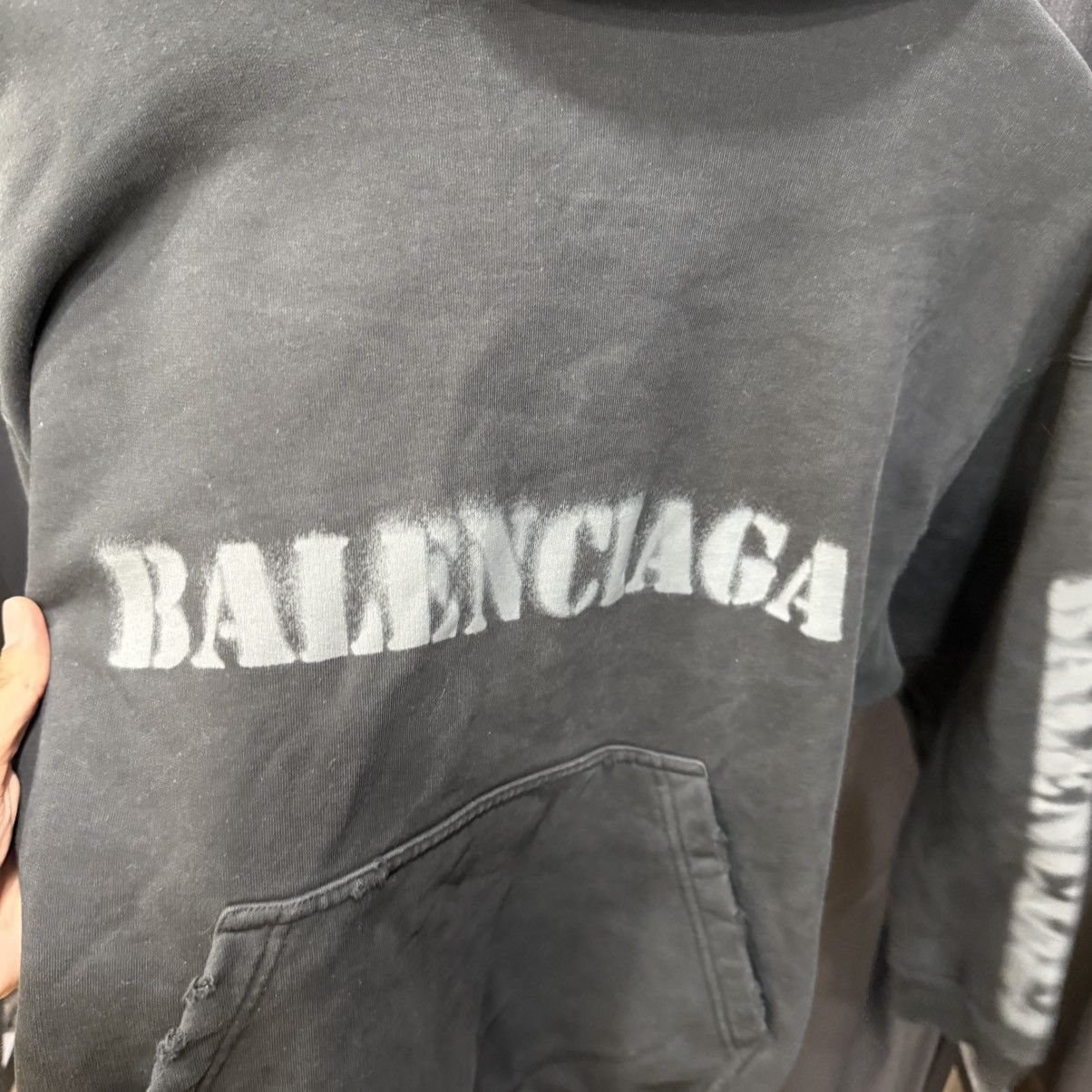 Balenciaga Balenciaga Stencil Type Hoodie Black Size US S / EU 44-46 / 1 - 2 Thumbnail