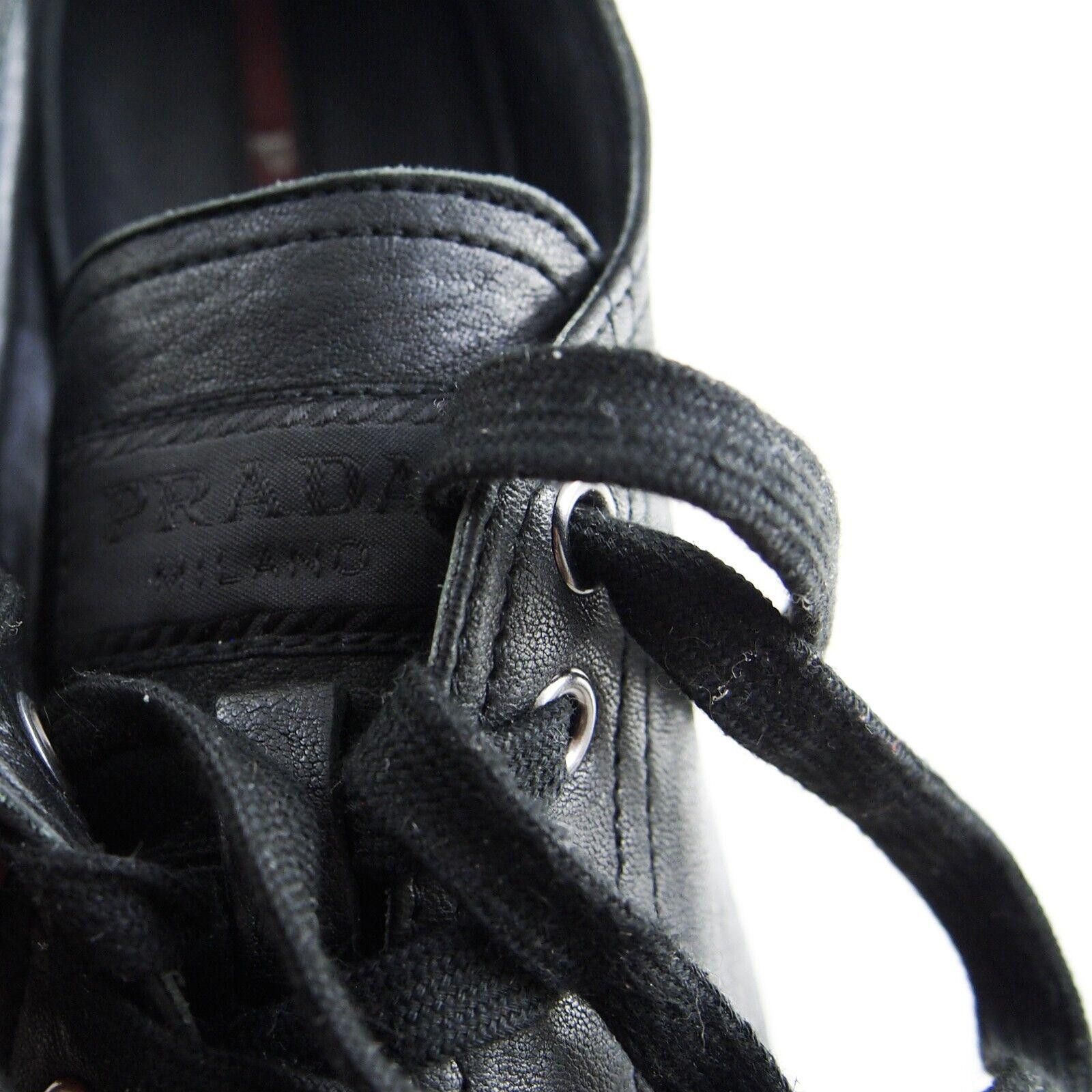 Prada Prada Studded Low Top Sneakers Black EU 38 US 8 Size US 8 / IT 38 - 4 Thumbnail