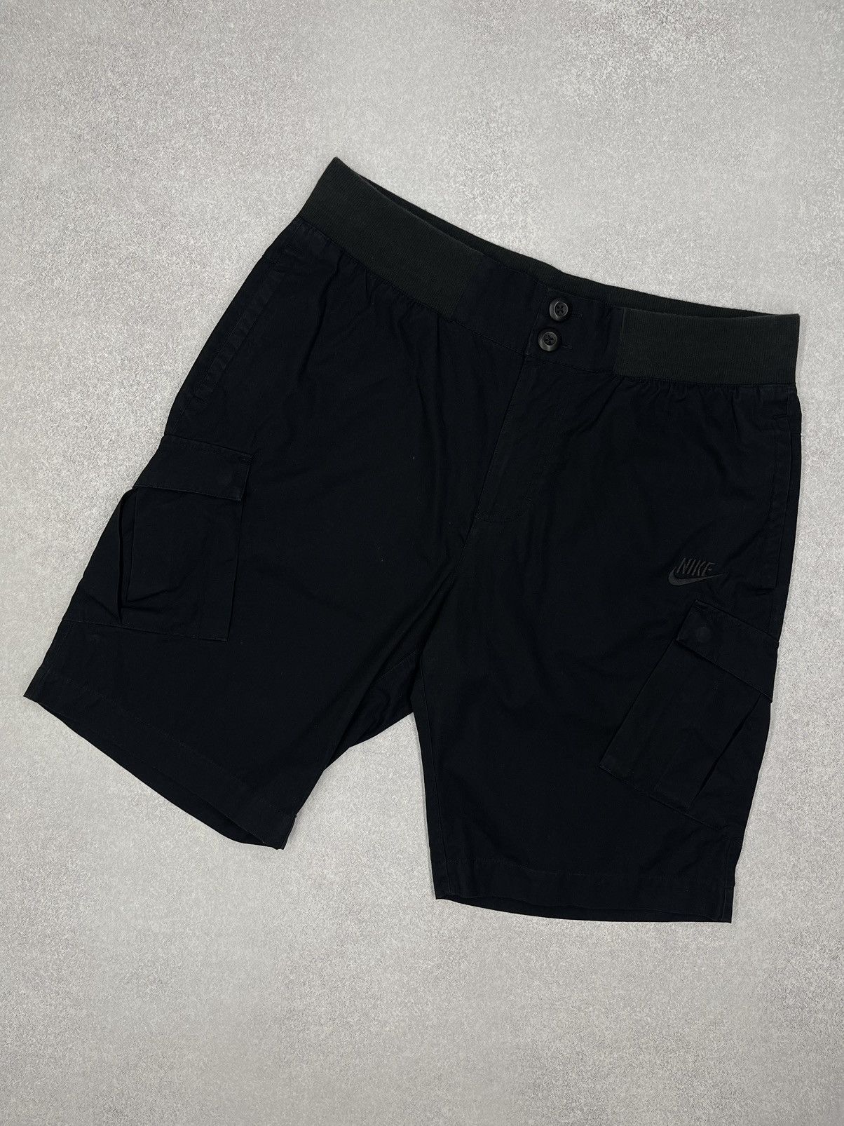 Mens Nike F.C. Woven Venom Cargo Shorts Black Y2K