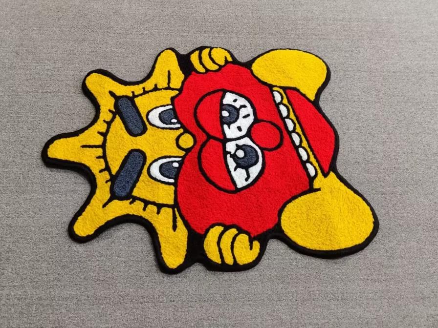 Custom Chief Keef Thot Breaker Glo Gang Wool Thread Carpet | Grailed