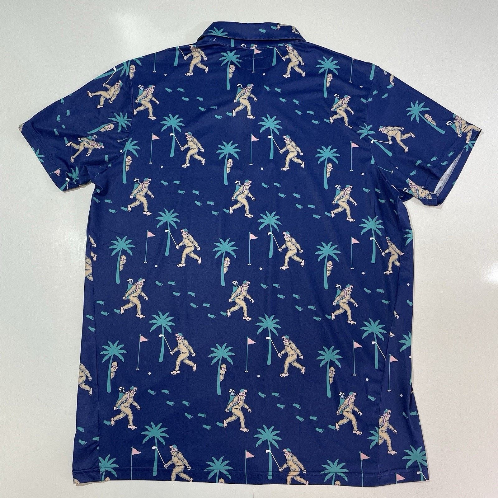 Tipsy Elves TIPSY ELVES “BIGFOOT BOGEY” GOLF POLO SHIRT Men's Sz L Blue Size US L / EU 52-54 / 3 - 7 Thumbnail