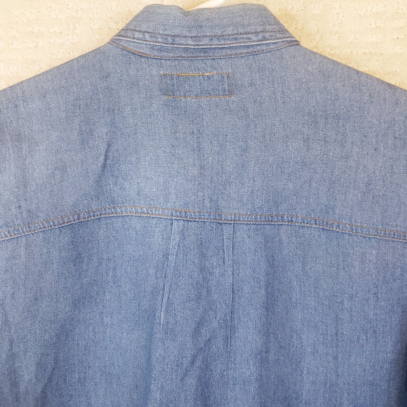 Denime Robert Stock Men's L Classic Chambray Denim Button Down Shirt Size US L / EU 52-54 / 3 - 7 Thumbnail